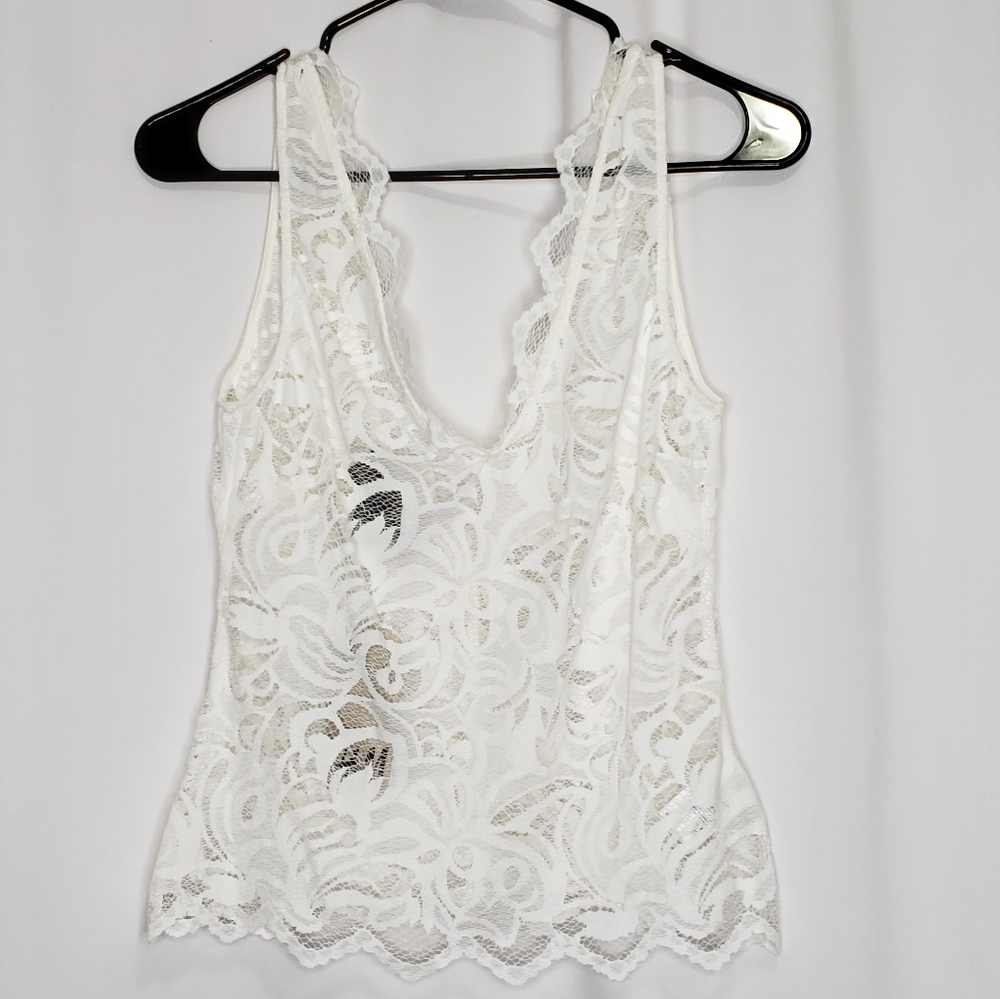 NWT H&M White Lace Tank Top Small